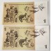 AUSTRALIA 1968 . ONE 1 DOLLAR BANKNOTES . COOMBS/RANDALL . CONSEC PAIR . FIRST PREFIX AGE